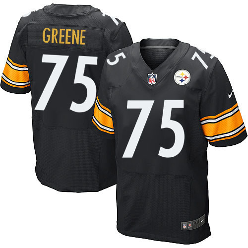 Men's Elite Joe Greene Nike Jersey Black Home - #75 NFL Pittsburgh Steelers